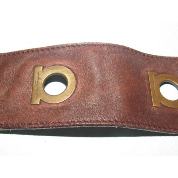 Salvatore Ferragamo Gancini Brown Leather Belt main image 10